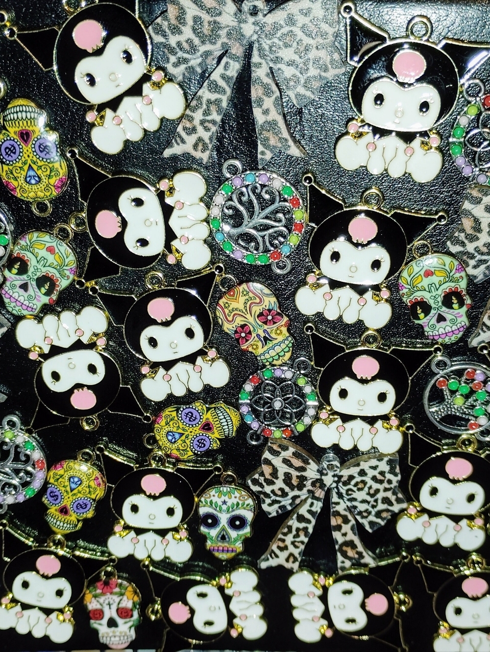 Bulk Assorted Charms- Sanrio Kuromi,Bows,Sugar Skulls,Tree Of Life